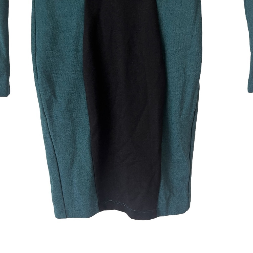 Torn by Ronny Kobo Shiran Long Sleeve Green Black Mini Dress Size S - Picture 4 of 13
